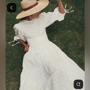 Barbour White Kelburn Midi Dress